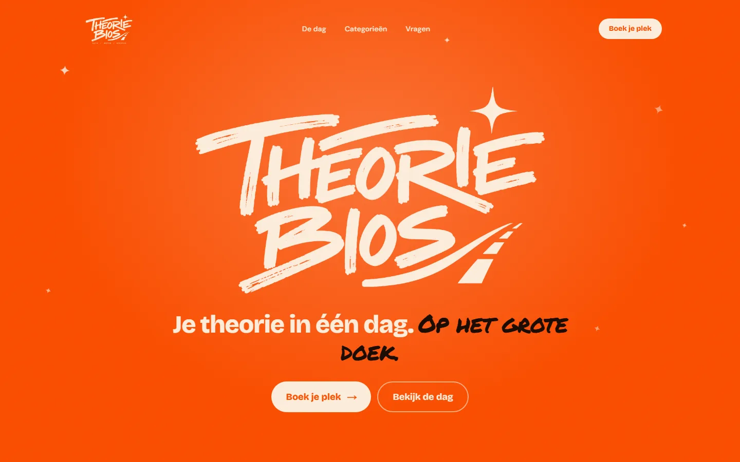 De homepage van Theorie Bios